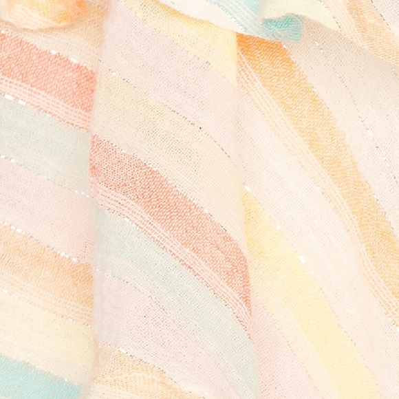 Lovers + Friends, Womens Mini “Liv Dress” Layered Ruffles, Spring Rainbow, Large - Picture 3 of 10